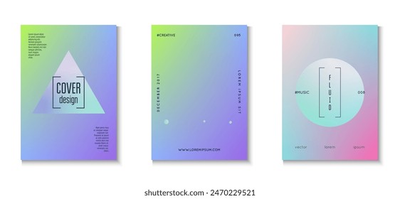 Abstract Poster. 3d Background. Multyplying Elegant Banner. Hologram Placard. Astronaut Bright Collection. Triangle Design. Violet Gradient Set. Pink Abstract Poster