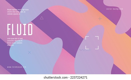Afiche abstracto. 3d Volante Digital. Papel vibrante. Banner dinámico. Art Landing Page. Ilustración del espectro. Fondo móvil violento. Elemento fluido. Afiche de resumen de Violet