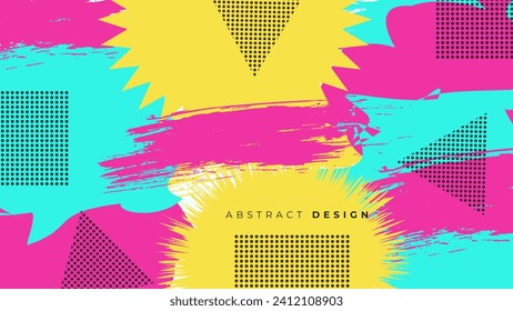 abstract poster 90's style design