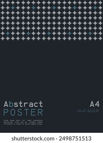 Abstract poster in A4 format with geometric shapes. Vector illustration.