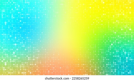 Resumen del fondo del afiche para el diseño de pancartas con partículas brillantes. Diseño de puntos vectoriales gráficos futuristas. Plantilla de arte moderno. Resumen del fondo medio tono de neón. El fondo de los puntos de neón brillantes.