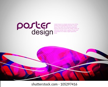 Abstract poster background with colorful design. vector illustration.