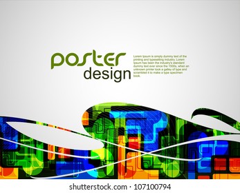 Abstract poster background with colorful design. vector illustration.