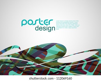 Abstract poster background with colorful design.