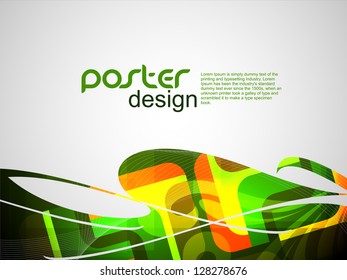 Abstract poster background with colorful design. vector illustration.
