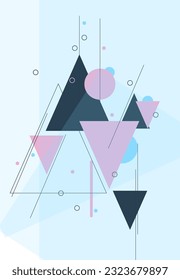 Fondo de póster abstracto decorado con formas geométricas coloridas. Se pueden utilizar elementos de diseño gráfico de colores para banner, fondo de escritorio, folletos, folletos, impresos, publicaciones, portadas de libros, 