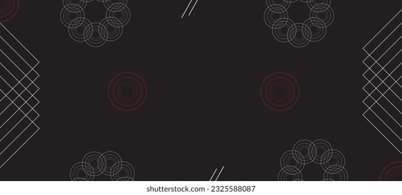 Abstract poster background decorated with colorful geometric shapes. Colored Graphic design elements can be used for Banner, Wallpaper, brochures, leaflets, print, publications, book cover