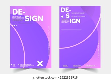 Plantillas de diseño de fondo de póster Abstractas color púrpura