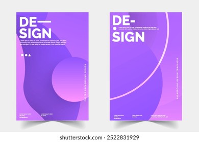 Abstrakte Poster Hintergrund Design-Vorlagen lila Farbe