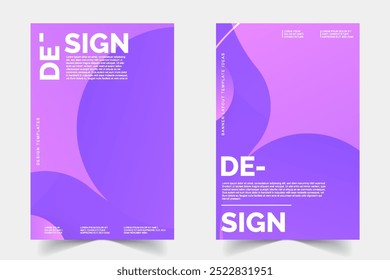 Plantillas de diseño de fondo de póster Abstractas color púrpura