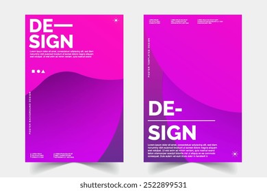 Abstract poster background design templates purple color
