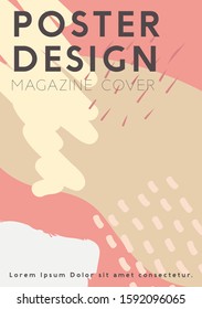 Abstract poster background with hand drawn texture, memphis style. Universal pastel colors. Wallpaper fashion design.