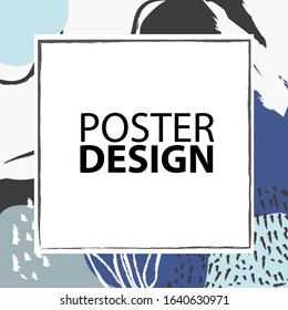 Abstract poster background with hand drawn texture, memphis style. Universal pastel colors. Wallpaper fashion design