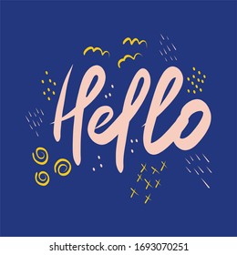 Abstract poster background with hand drawn texture, text. Universal pastel colors. Wallpaper fashion design.