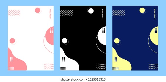 Abstract poster background with a minimalist circle