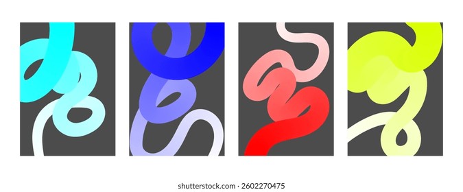 Abstract poster background set. design template for covers, banners, posters, brochures, flyers
