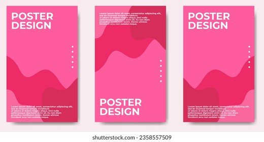 Abstract poster and banner design in liquid gradient style