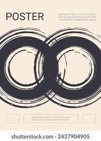 Abstract poster. Banner template. Minimalistic vector cover. Grunge background print. Vector illustration.