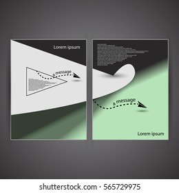 Abstract poster/ brochure / flyer / cover report and banner set presentation template with swirl arrow layout. Composition is in eps10 vector format.