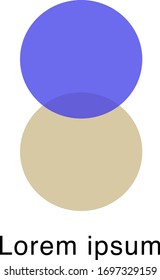 Abstract Poster with colour circles. Design backgound in swiss flat style. Banner design with shapes.