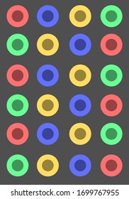 Abstract Poster with colour circles. Design backgound in swiss flat style. Banner design with shapes.