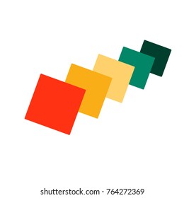 Abstract poster with a composition of geometric shapes.