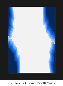 Afiche abstracto o plantilla de diseño de portada en forma de rostro humano. Resumen banner de fondo de negocios hermosa ola azul