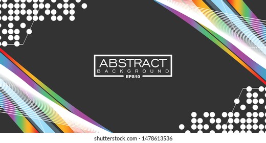 Abstract Poster cover with modern concept color. abstract geometrical template with blend shapes.