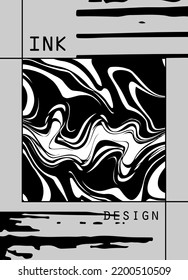 Abstract poster in cyberpunk style for your banner, flyer or business card. Modern, trendy colors, minimalism art, vector illustration.