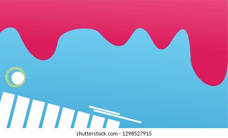 Abstract poster design with a background that is given a liquid effect. with bright colors and is perfect for your work project. Vector EPS 10.
