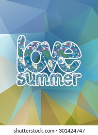 Abstract poster design with blue background.