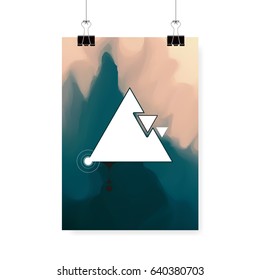 Abstract Poster Design, Blurred background like oil painted image.
