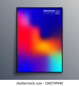 Abstract poster design with colorful gradient texture for wallpaper, flyer, poster, brochure cover, typography or other printing products. Vector illustration.