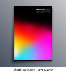 Abstract poster design with colorful gradient texture for wallpaper, flyer, poster, brochure cover, typography or other printing products. Vector illustration.