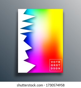 Resumen de diseño de afiches con textura de gradiente colorido para papel de pared, volante, afiche, portada de folleto, tipografía u otros productos de impresión. Ilustración vectorial.