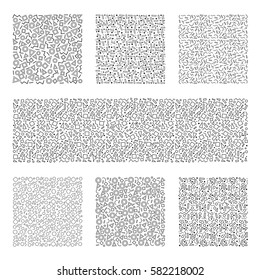 Abstract poster design, cover, card. Modern flat geometric  illustrations. Collection memphis patterns. Fashion 80-90s. Retro style. Black and white textures.