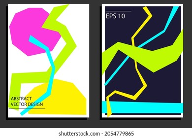 Diseño de afiches abstractos. cartas coloridas dibujadas a mano creativas. plantilla moderna