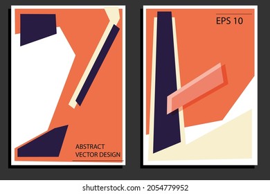 Abstract poster design. creative hand drawn colorful cards. modern template