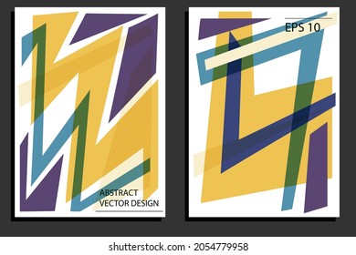 Abstract poster design. creative hand drawn colorful cards. modern template