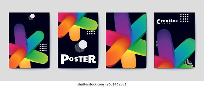 abstract poster design, Abstract Geometric Linear background design collection. Bauhaus modern design, printable posters, banners, template concept design