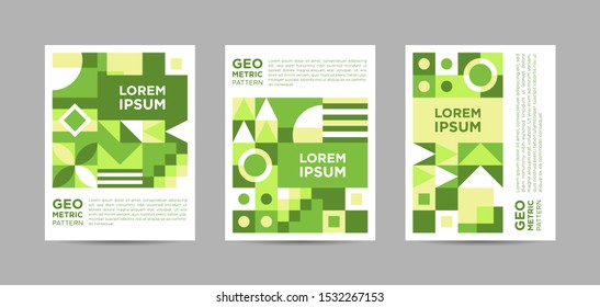 Abstract poster design. Geometric pattern background. Corporate annual report cover design template. Brochure, magazine, banner and flyer template. mockup. Green abstract pattern background. Eps10.