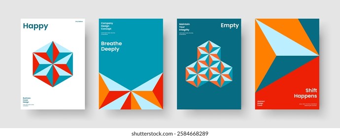 Abstract Poster Design. Isolated Book Cover Template. Geometric Business Presentation Layout. Banner. Report. Brochure. Flyer. Background. Leaflet. Magazine. Newsletter. Portfolio. Advertising