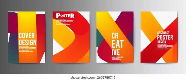 abstract poster design, line, Abstract Geometric Linear background design collection. Bauhaus modern design, printable posters, banners, template concept design
