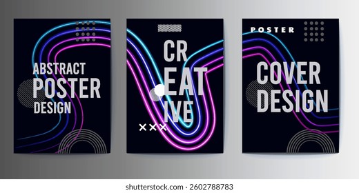 abstract poster design, line, Abstract Geometric Linear background design collection. Bauhaus modern design, printable posters, banners, template concept design