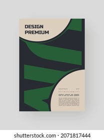 Abstraktes Poster Design. Minimale Illustration im vertikalen A4-Format. Verzerrter Typ. Buchstaben in Blasen.
