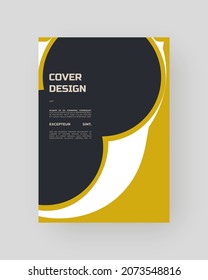 Abstract Poster Design. Minimal illustration on vertical A4 format. Distorted type. Letters in bubbles.