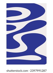 Diseño de afiches abstractos. Arte mural moderno con formas geométricas irregulares orgánicas. Imagen minimalista para diseño creativo. Ilustración del vector