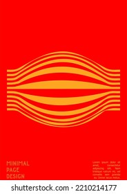 Abstract Poster Design with Optical Illusion Effect. Modern Psychedelic Cover Page Collection. Monochrome Wave Lines Background. Fluid Stripes Art. Swiss Design. Vector Illustration for Report.