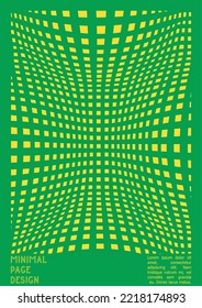 Abstract Poster Design with Optical Illusion Effect. Modern Psychedelic Cover Page Collection. Monochrome Wave Lines Background. Fluid Stripes Art. Swiss Design. Vector Illustration for Brochure.