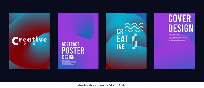 abstract poster design, set of modernist abstract geometric vector posters with trendy minimalist isolated shapes, Ideal design for social media, cover, banner, flyer, music, ads.